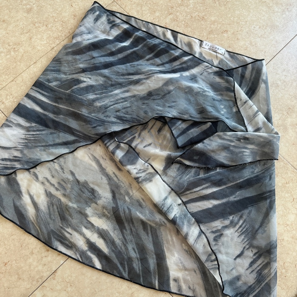 Tie Dye Blue and White Marble Sarong